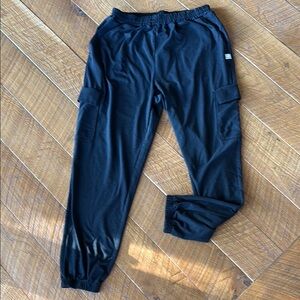 Vuori Black Cargo Track Pants